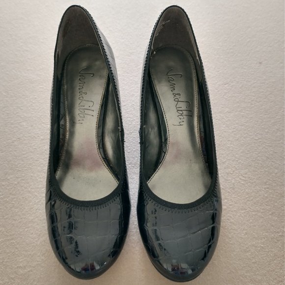 Sam & Libby size 7.5 black heels, approx 3.5" heel height - Picture 11 of 11